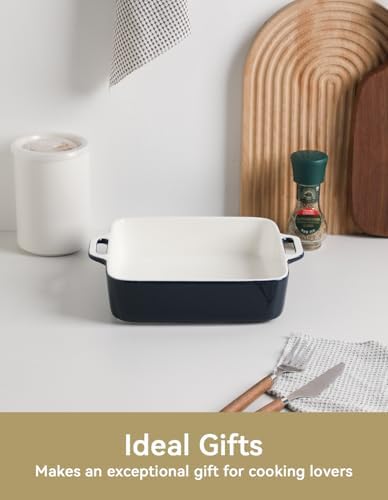 Sweejar 2QT(8"x8")Baking Pan,Ceramic Casserole Dishes for Oven with