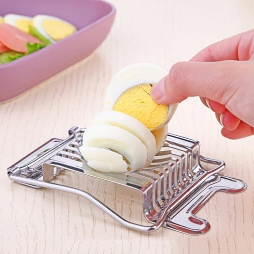 Egg Slicer with 8 Cutting Wires Stainless Steel for Uniform Slices