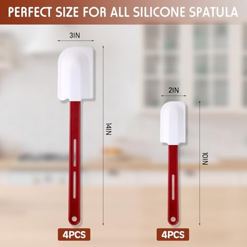 Norme Rubber Spatula Set, 8-Piece, 10-Inch and 14-Inch
