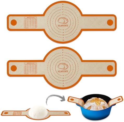 PLAPITATE Silicone Bread Sling for Dutch Oven Liner, Non Stick 2 PCS