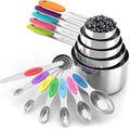 TILUCK measuring cups and magnetic measuring spoons set, stainless