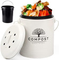 Perfnique Kitchen Compost Bin, 1.3 Gal, with Lid