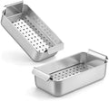 Leonyo 2Pcs Meatloaf Pan with Drain Tray, 9x5 Inch Bread Loaf Pan for