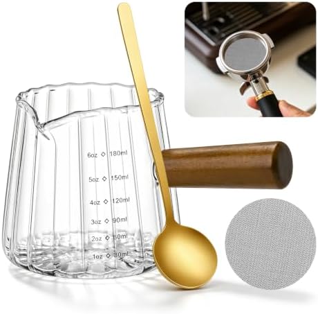 Espresso Cups Set, Espresso Shot Cups, Puck Screen & Coffee Spoon