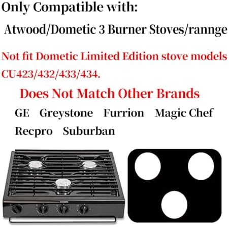 Rv Stove Protector liner For Atwood Dometic RV Gas Range Burner Cover