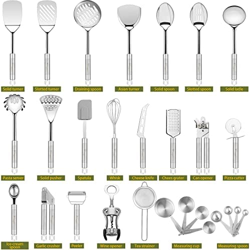 Fungun 28-Piece Stainless Steel Kitchen Utensil Set