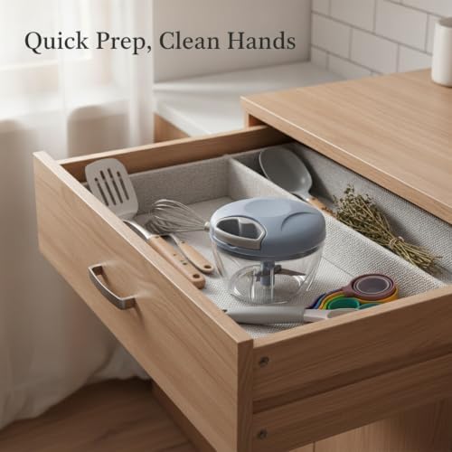 Durable PP Plastic Manual Food Chopper with Pull-String Mechanism for