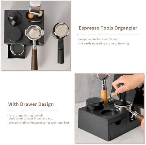 CAFEMASY Espresso Machine Accessories Tamping Station Organizer and