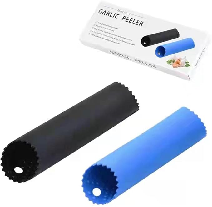 2 Set Silicone Garlic Peeler Easy Roller Tube Useful Garlic Odorfree Kitchen by MaxracyInc
