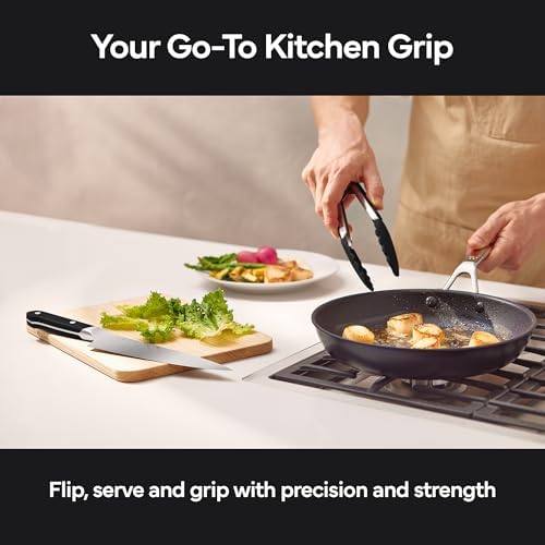 Misen Kitchen Tongs, 13 Inch, Black