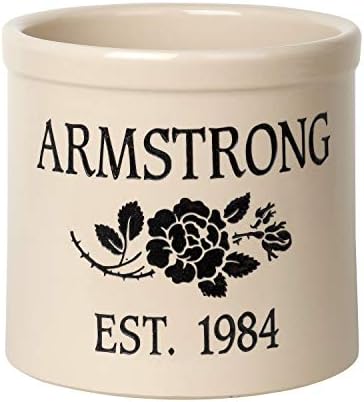 Personalized 2 Gallon Pot with rose design