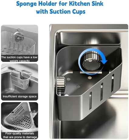Triangular Sponge Holder with Suction Cups