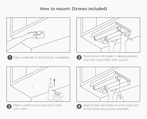 Joseph Joseph RollGrip Under Cabinet Paper Towel Holder