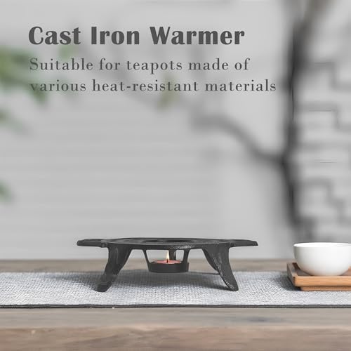 Cast Iron Teapot Warmer with Candle, Tea Pot Holder