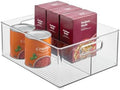 iDesign Divided Pantry Bin, Clear