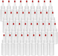 36 Pcs 2 oz Small Plastic Squeeze Condiment Bottles with Red Tip
