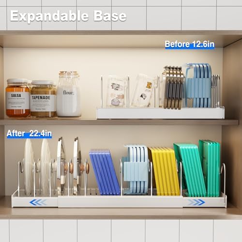 Mustorn 2-Pack 22" Expandable Pots and Pans Organizer