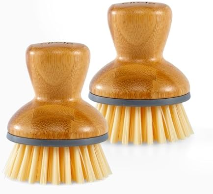 Full Circle Bubbly Palm Brush for Nonstick, Gray