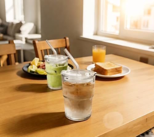 Matcha Cup Iced Coffee Tumbler, 15 oz, Set of 2