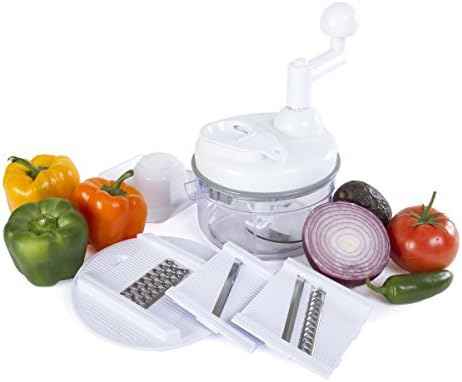 Kitchen Home Manual Food Chopper - 5 in 1 Miracle Chopper, Salsa Maker, Blender, Slicer, Shredder and Julienne – As Seen on TV Manual Food Processor