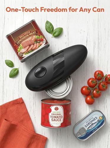 Electric Can Opener, Automatic Battery Operated One Touch Can Opener
