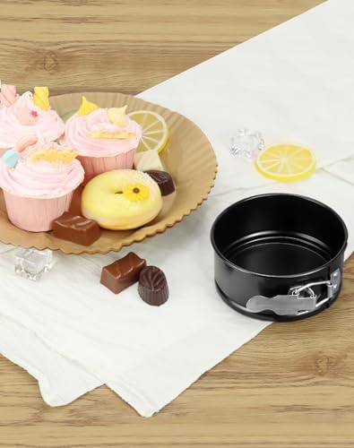 QWORK 4 Inch Springform Pan Set, Nonstick, Leakproof Mini Cheesecake