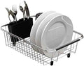 TESOT Adjustable Over Sink Dish Rack Stainless Steel Dish Drying Rack On Counter or in Sink, Rustproof