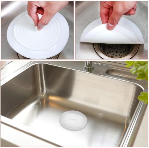 4pcs Silicone Sink Strainers and Stoppers, Cute Drain Covers