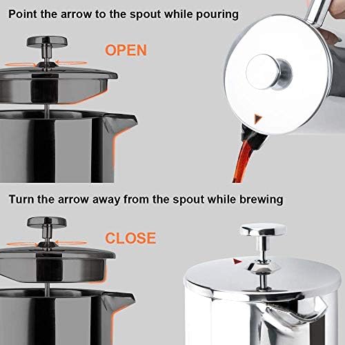 Secura Electric Coffee Grinder and French Press Coffee Maker