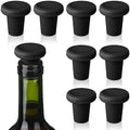 Yookeer 8 Pack Silicone Wine Stoppers for Glass Bottles Beer, Black