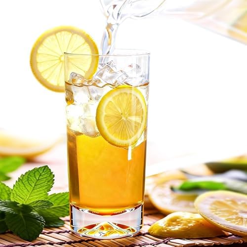 16 oz Drinking Glasses Set of 6 with Wide Mouth and Heavy Base