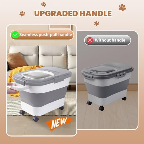 20-23 Lbs Dog Food Storage Container, Collapsible Dog Food Container