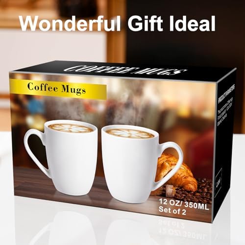 PARACITY Coffee Mug Ceramic, Large Coffee Cups Ceramic Set of 2, 12 OZ