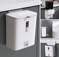 Sooyee 2.4 Gallon Plastic Compost Bin with Lid, White