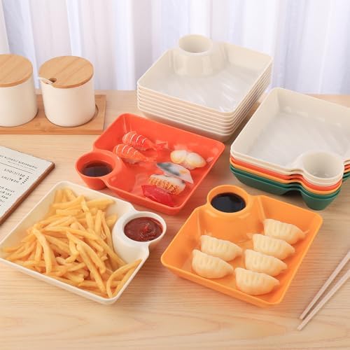 8 pcs Chips and Salsa Serving Dish, White Reusable Chip and Dip Bowl