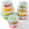 10-Pack Borosilicate Glass Food Storage Containers with Airtight Lids