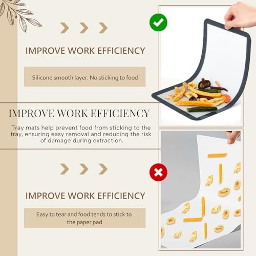 4 Pcs Silicone Baking Mats Bulk Compatible with Harvest Right Freeze
