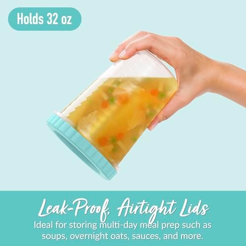Bentgo Prep - 20 Piece 32 fl oz Leak-Proof Deli Containers with Lids