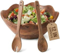 Melvvi Wooden Salad Bowl Set, Large 12 Inch Acacia Serving Bowl