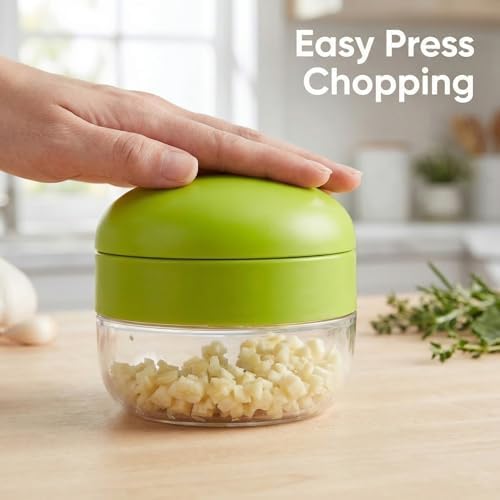 2-Pack Stainless Steel Garlic Press Set with Peeler and Brush