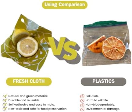 9 Pack Reusable Beeswax Wraps For Food - Zero Waste, Organic Bee wrap