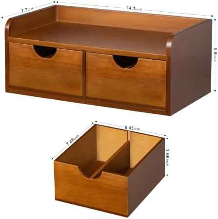 Acacia Wood Tea Bag Organizer with Drawer,Tea Organizers and Storage