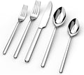 KINGSTONE 30 Pieces Silverware Set, Flatware Cutlery Set for 6, 18/10 Stainless Steel Silverware Utensils Minimalist Design Dishwasher Safe