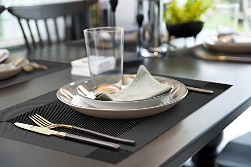 More Décor Dining Table Placemats, Washable Heat-Resistant PVC Vinyl