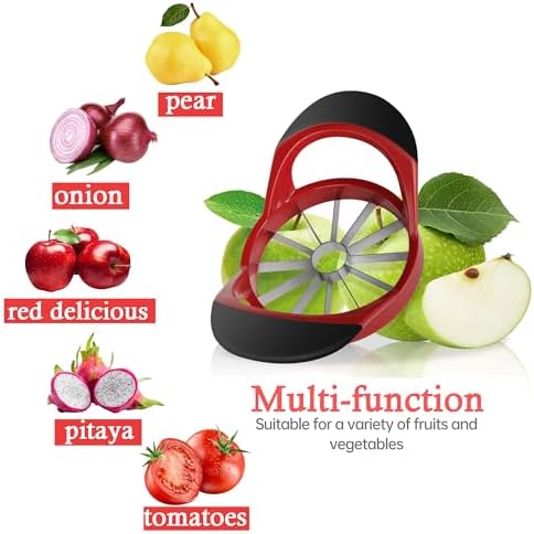 Apple Slicer,4.72 Inch Apple Corer and Slicer -Apple Cutter,Red