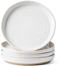 LE TAUCI 8 Inch Ceramic Salad Plates Set of 4, Modern White Appetizer