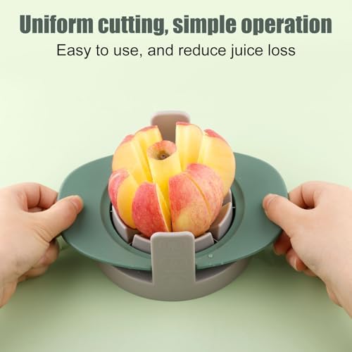 Fruit Cutter Slicer, 4 in 1 Apple Corer Remover Green 430 Stainless