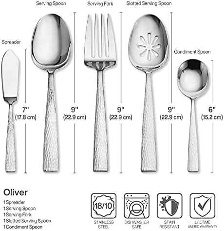 Mikasa Oliver Flatware Set, 65-Piece Service for 12, 18/10 Stainless