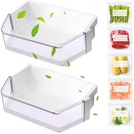 [2 PACK] Upgraded WPW10493524 W10493524 Refrigerator Door Bin