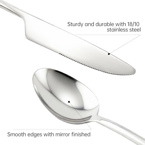 18/10 Stainless Steel Flatware, Silverware Set Combo with Musical Note